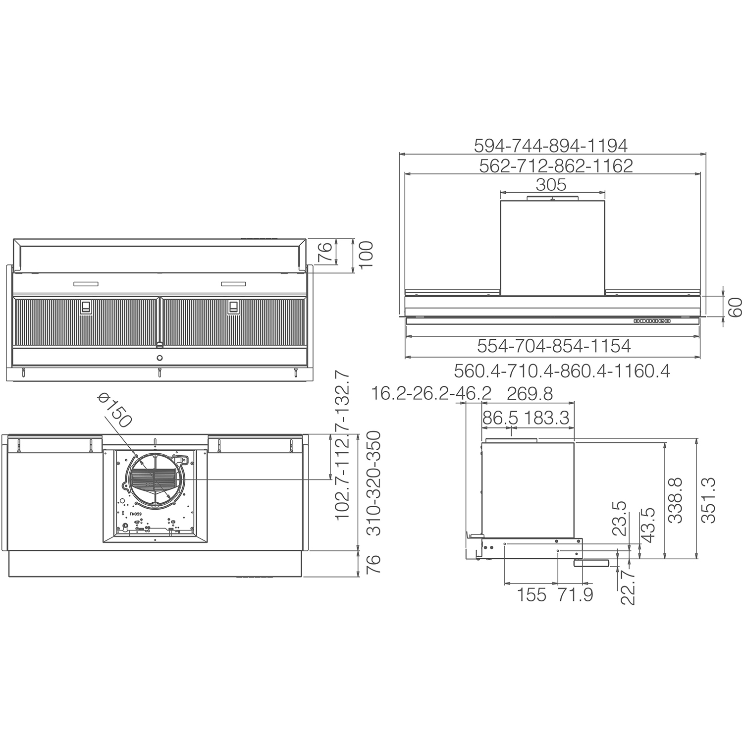 Вытяжка Elica BOXIN ADV DRY @ IX/A/120-PRF0200561