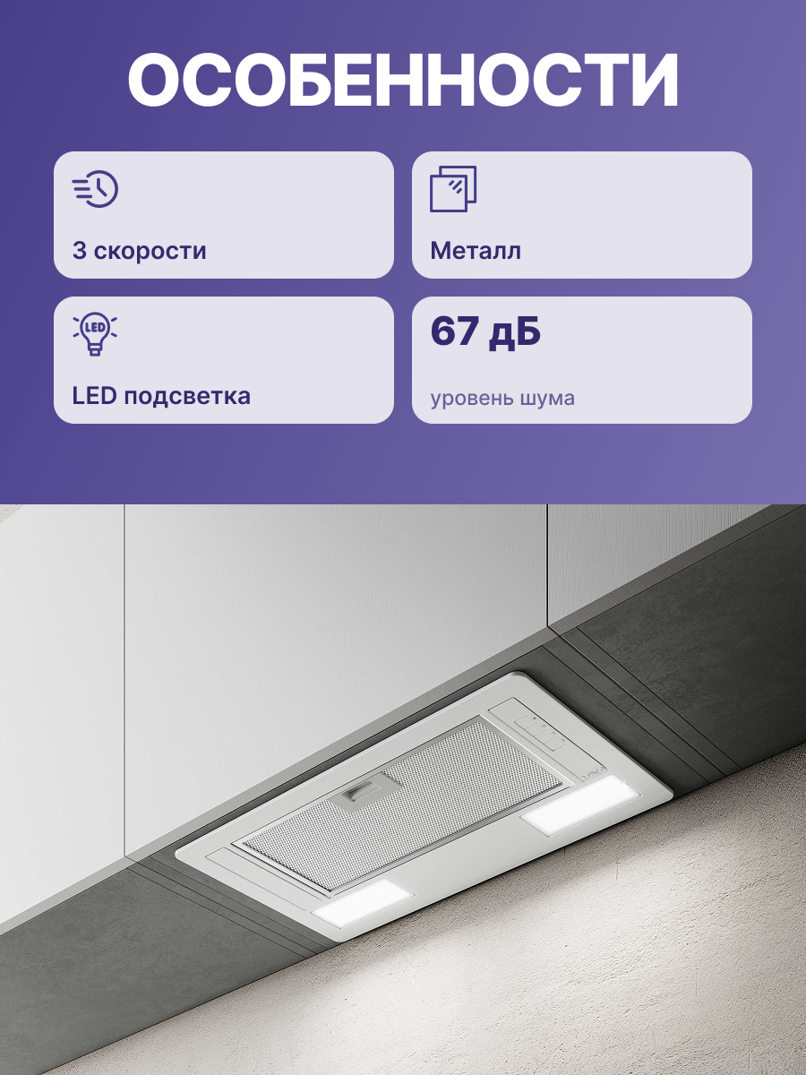 Вытяжка Elica ERA C WH/A/52-PRF0142716