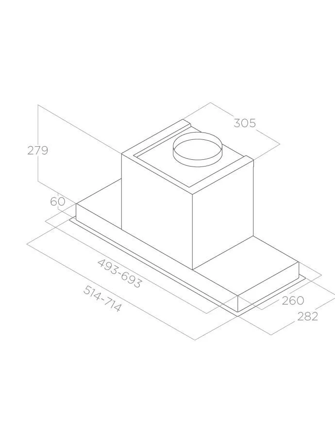 Вытяжка Elica HIDDEN 2.0 BL MAT/A/72-PRF0197747