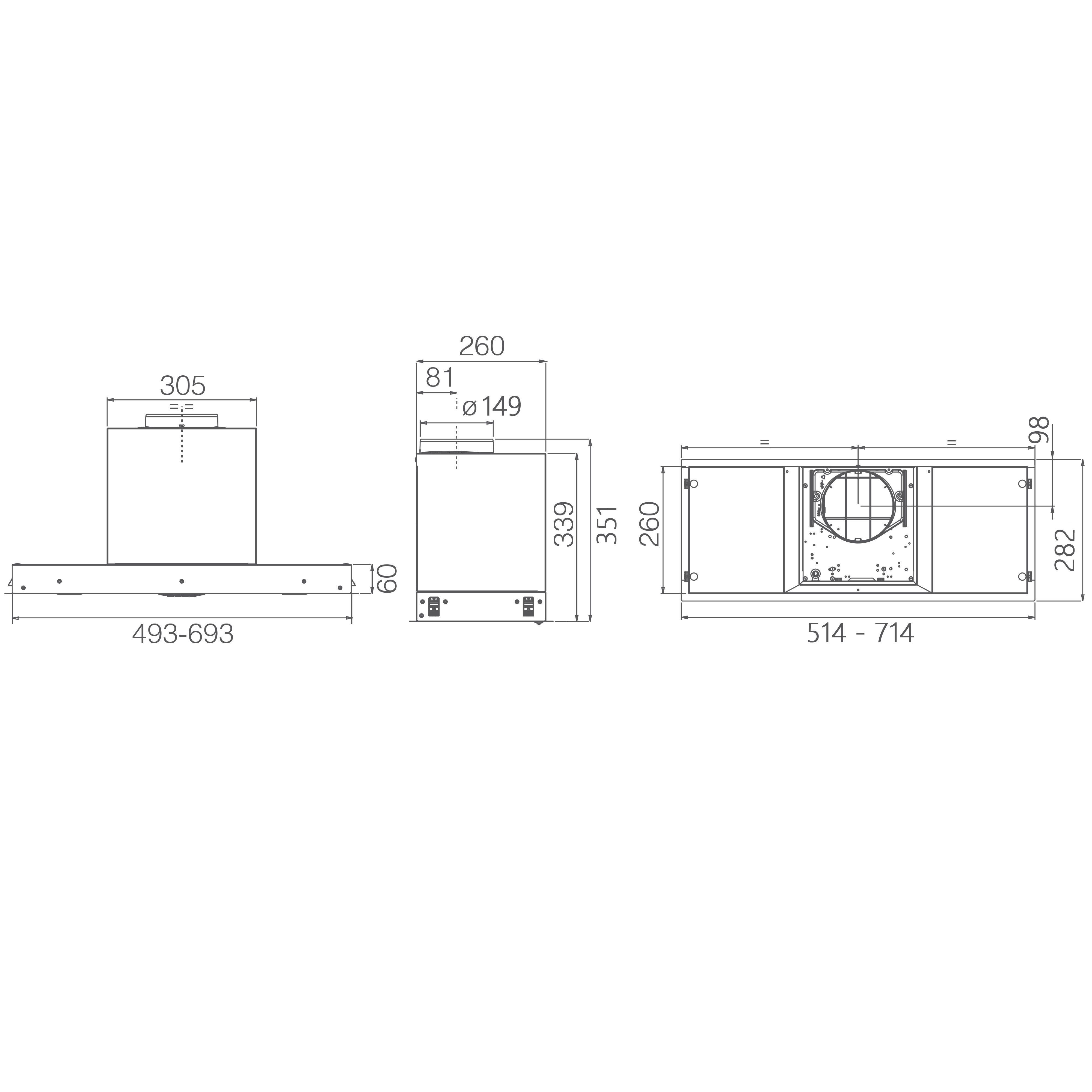 Вытяжка Elica HIDDEN ADV PLUS @ BLGL/A/52-PRF0183971A