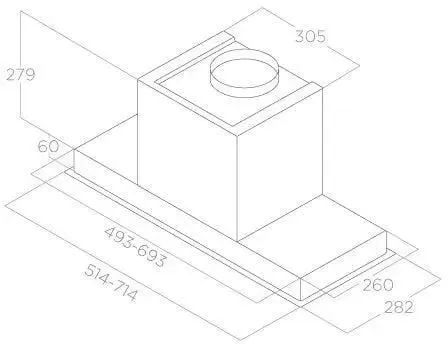 Вытяжка Elica HIDDEN ADV PLUS @ IX/A/72-PRF0182867A
