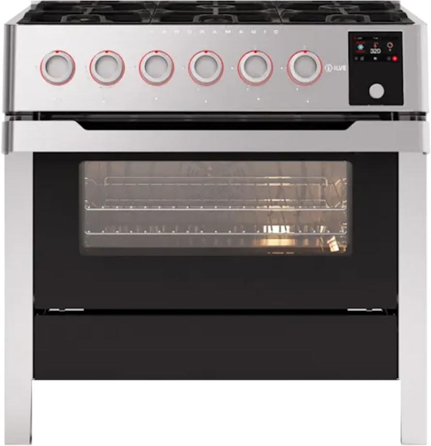 Кухонный блок ILVE Panaromagic PM096DS3/SS нержавеющая сталь (фурн. сатинированная сталь)