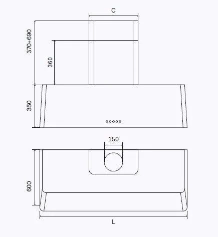 Кухонная вытяжка ILVE AG90