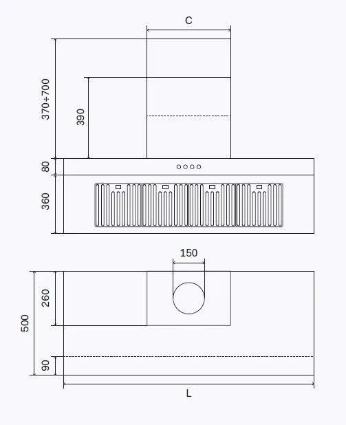Кухонная вытяжка ILVE AGQ70/SS