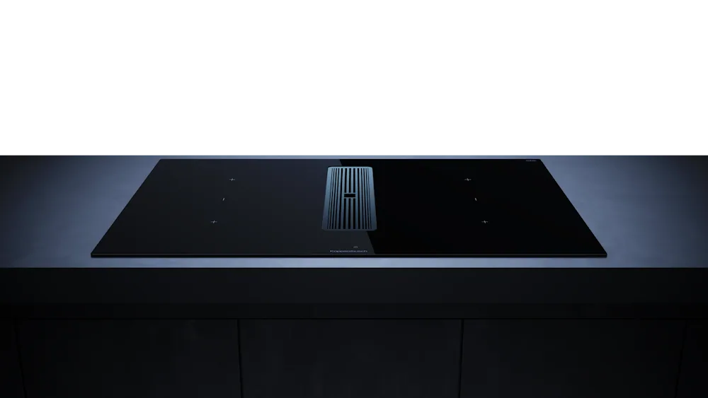 Индукционная варочная панель с вытяжкой KMI 8350.0 SR нержавеющая сталь