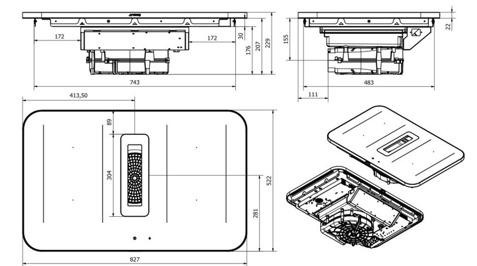 Варочная панель SMEG HHSL7844X