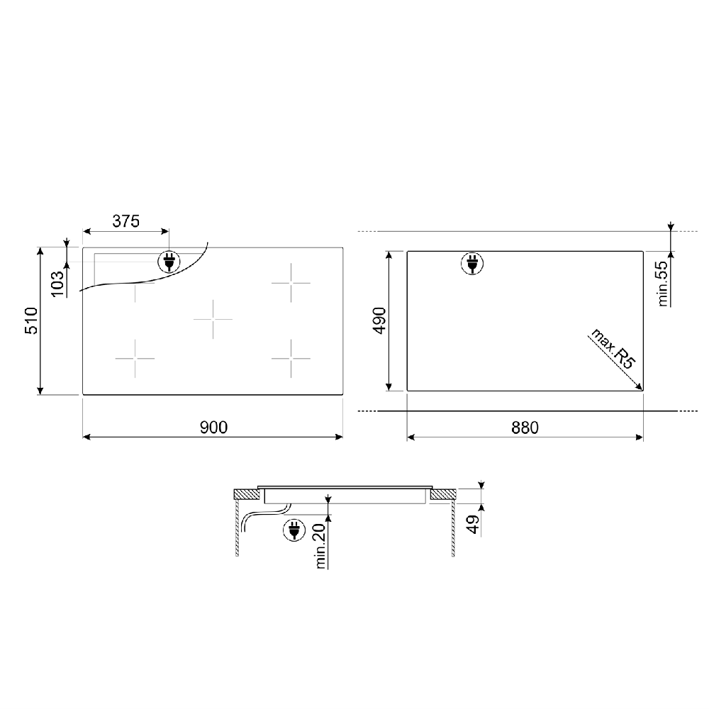Варочная панель SMEG SI2M7953DW