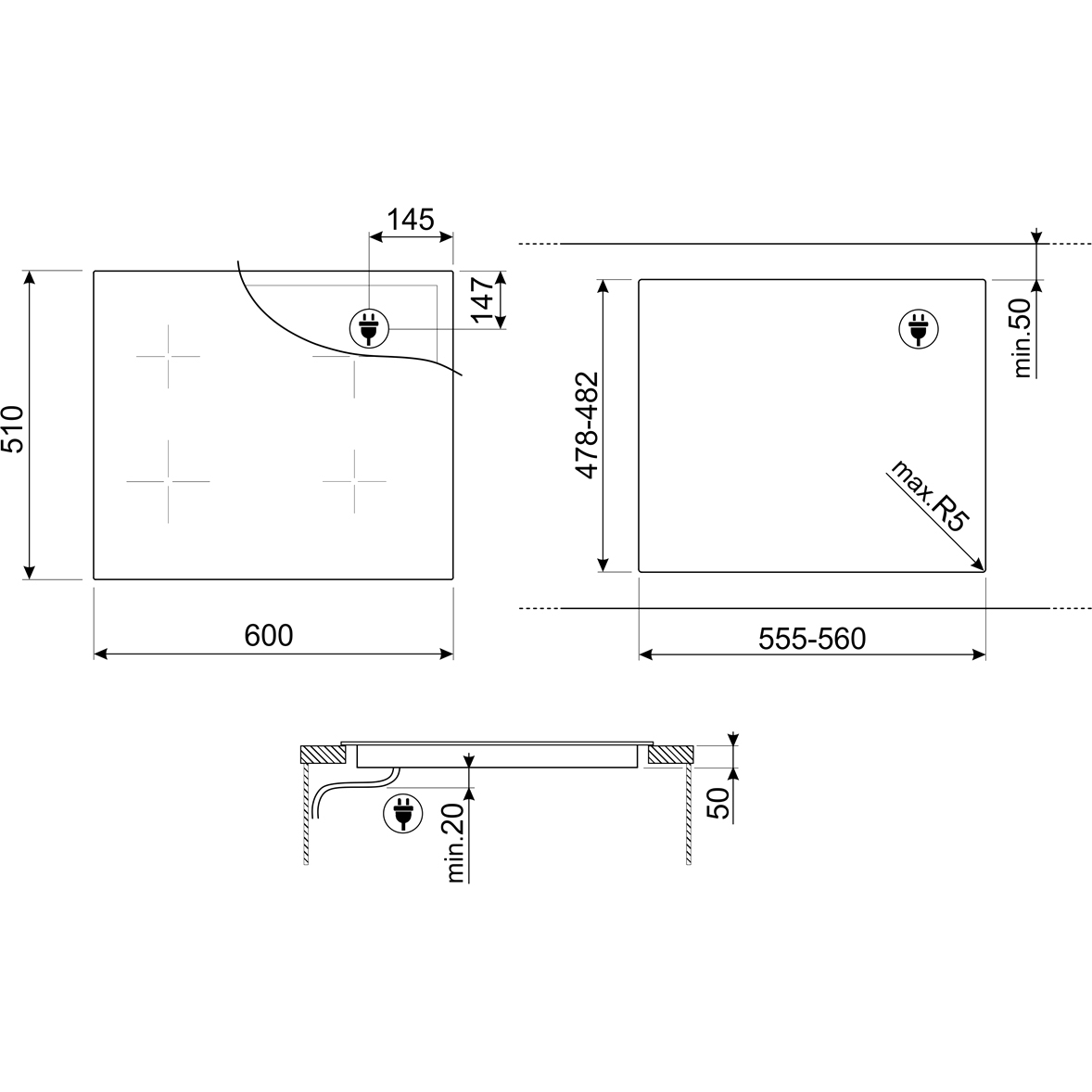 Варочная панель SMEG SIM3644D